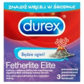 Durex Fetherlite Elite Będzie ogień! Prezerwatywy 3 sztuki