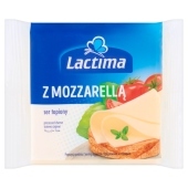 Lactima Ser topiony w plasterkach z Mozzarellą 130 g (8 x 16,25 g)
