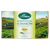 Bifix Zestaw herbat zielonych ekspresowych kompozycja 6 smaków 120 g (60 x 2 g)