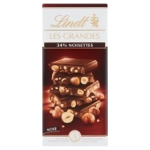 Lindt Les Grandes Szwajcarska czekolada deserowa z orzechami laskowymi 150 g