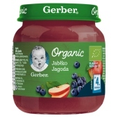 Gerber Organic Jabłko jagoda po 4. miesiącu 125 g