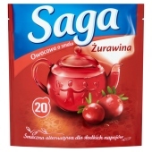 Saga Herbatka owocowa o smaku żurawina 34 g (20 torebek)
