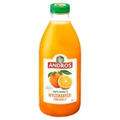 Andros 100 % soku z wyciskanych pomarańczy 1 l