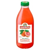 Andros 100 % sok z czerwonych grejpfrutów wyciskanych 1 l