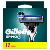 Gillette Mach3 Ostrza wymienne do maszynki do golenia dla mężczyzn, 12 sztuki