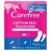 Carefree Cotton Feel Flexiform Wkładki higieniczne świeży zapach 56 sztuk
