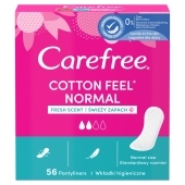 Carefree Cotton Feel Normal Wkładki higieniczne świeży zapach 56 sztuk
