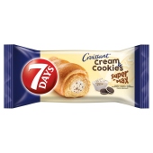 7 Days Cream & Cookies Super Max Rogalik z kremem waniliowym z mlekiem i kawałkami ciastek 110 g