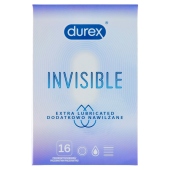 Durex Invisible Dodatkowo nawilżane Prezerwatywy 16 sztuk
