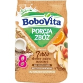 BoboVita Porcja zbóż Kaszka mleczna 7 zbóż zbożowo-jaglana owocowa po 8 miesiącu 210 g
