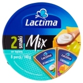 Lactima Ser topiony mix ze śmietanką i Cheddar 140 g (8 x 17,5 g)