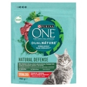 Purina One DualNature Natural Defense Sterilized Karma dla dorosłych kotów wołowina 750 g