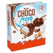 Kinder Chocofresh Mleczna czekolada z mlecznym i orzechowym nadzieniem 41 g (2 sztuki)
