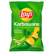 Lay&#39;s Chipsy ziemniaczane karbowane o smaku zielonej cebulki 130 g