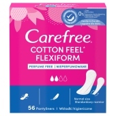 Carefree Cotton Feel Flexiform Wkładki higieniczne nieperfumowane 56 sztuk