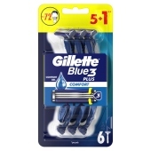 Gillette Blue3 Comfort Jednorazowa maszynka do golenia dla mężczyzn, 5+1 sztuk