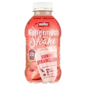Müller Müllermilch Shake Napój mleczny o smaku truskawkowym 400 g
