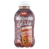 Müller Müllermilch Shake Napój mleczny o smaku czekoladowo-ciasteczkowym 400 g
