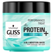 Gliss Protein+ Treat 4-in-1 Moisture Maska do włosów Cocoa Butter nawilżająca 400 ml