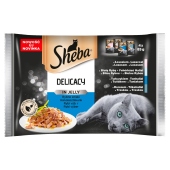 Sheba Delicacy in Jelly Karma dla dorosłych kotów rybne smaki 340 g (4 x 85 g)