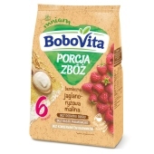 BoboVita Porcja zbóż Kaszka bezmleczna jaglano-ryżowa malina po 6 miesiącu 170 g