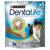 Dentalife Medium Uzupełniająca karma dla dorosłych psów 115 g (5 sztuk)