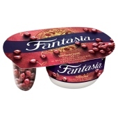 Fantasia Jogurt kremowy wiśniowe galaretki w błyszczącej polewie czekoladowej 105 g