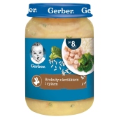 Gerber Brokuły z królikiem i ryżem dla niemowląt po 8. miesiącu 190 g