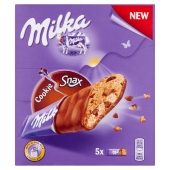 Milka Cookie Snax Ciastko z kawałkami czekolady 137,5 g (5 x 27,5 g)