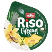 Müller Riso Vegan Deser na bazie ekstraktu z kokosa i ryżu z sosem o smaku waniliowym 160 g