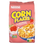 Nestlé Corn Flakes Płatki kukurydziane smak truskawkowy & śmietankowy 250 g