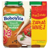 BoboVita Kluseczki z warzywami i indykiem 1-3 lata 2 x 250 g