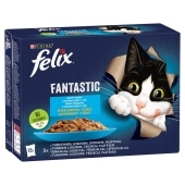 Felix Fantastic Karma dla kotów rybne smaki w galaretce 1,02 kg (12 x 85 g)