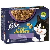 Felix Sensations Jellies Karma dla kotów wybór smaków w galaretce 1,02 kg (12 x 85 g)