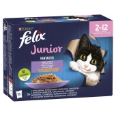 Felix Fantastic Junior Karma dla kociąt wybór smaków w galaretce 1,02 kg (12 x 85 g)