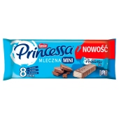 Princessa Mini Wafel przekładany kremem kakaowym oblany mleczną czekoladą 104 g (8 x 13 g)