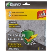 Jan Niezbędny Silver Block Ściereczka z mikrofibry z jonami srebra 32 cm x 32 cm