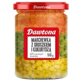 Dawtona Marchewka z groszkiem i kukurydzą 510 g