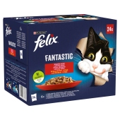 Felix Fantastic Karma dla kotów wiejskie smaki w galaretce 2,04 kg (24 x 85 g)