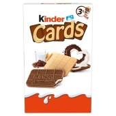 Kinder Cards Wafel wypełniony mlecznym i kakaowym nadzieniem 79 g