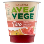 Bakoma Ave Vege Duo Krem kokosowy + owoce truskawka-grejpfrut 140 g