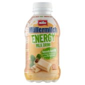 Müller Müllermilch Energy Napój mleczny o smaku białej czekolady + moringi 400 g