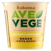 Bakoma Ave Vege Roślinny produkt kokosowy banan-z nutą wanilii 150 g