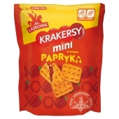 Lajkonik Krakersy mini o smaku czerwona papryka 100 g