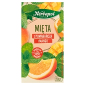 Herbapol Herbatka ziołowo-owocowa mięta z pomarańczą i mango 30 g (20 x 1,5 g)