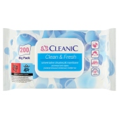 Cleanic Clean & Fresh Uniwersalne chusteczki nawilżane 200 sztuk