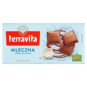 Terravita Czekolada pełna mleczna 100 g