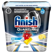 Finish Quantum Ultimate Lemon Kapsułki do mycia naczyń w zmywarce 1000 g (80 sztuk)