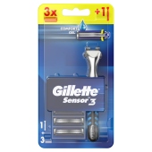 Gillette Sensor3 Maszynka do golenia Rączka maszynki + 3 ostrza