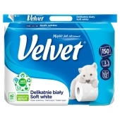 Velvet Delikatnie biały Papier toaletowy 12 rolek